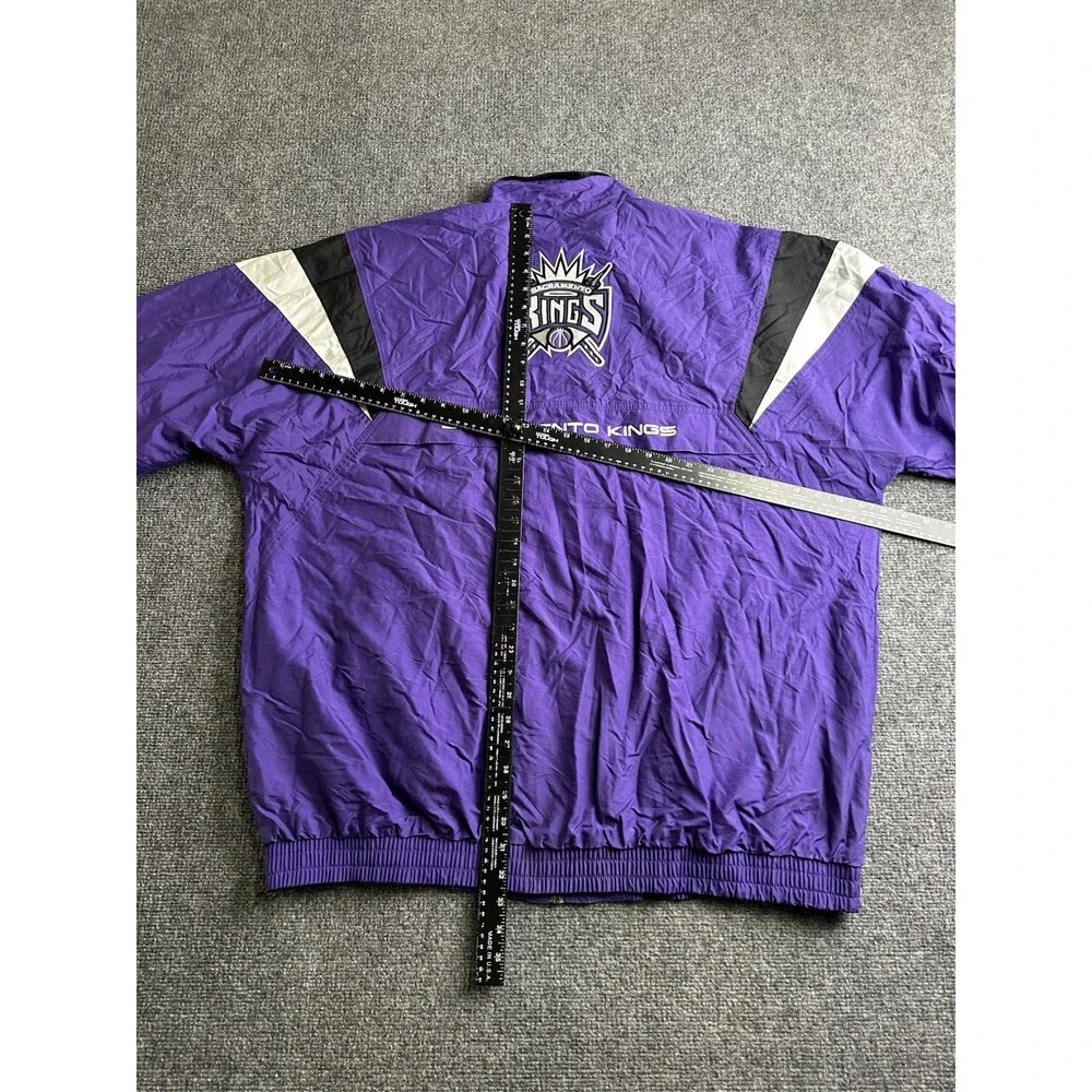Mens Reebok Sacramento Kings Full Zip Windbreaker Jacket Purple, Size 2XL